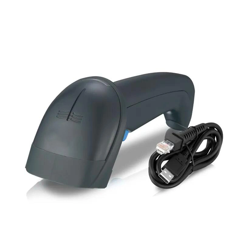 Cheap 1d Laser USB Wired Barcode Scanner with Stand for Supermarket