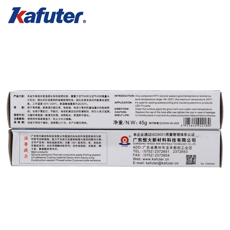 Sellador de silicona barato Kafuter K-704 pegamento resistente al agua