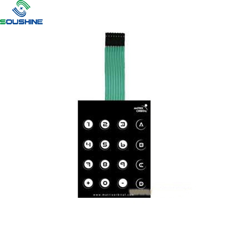 Custom Keyboard Membrane Switch with 3m Adhesive for Industrial Control