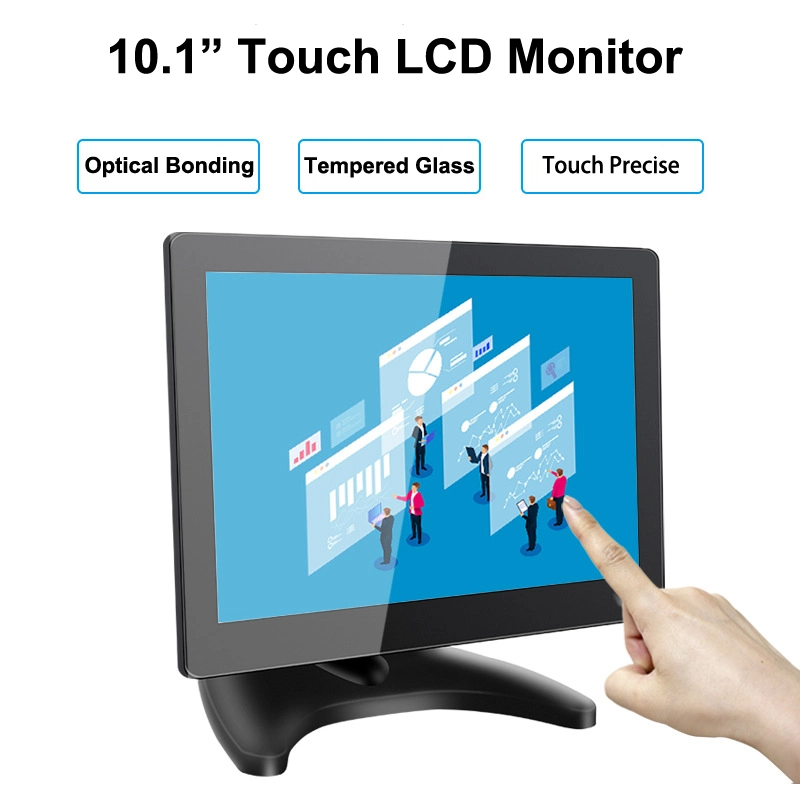 10,1 pulgadas 1280 X 800 Unión óptica Raspberry Pi Capacitive Touch HDMI Monitor LCD con armario y soporte de metal