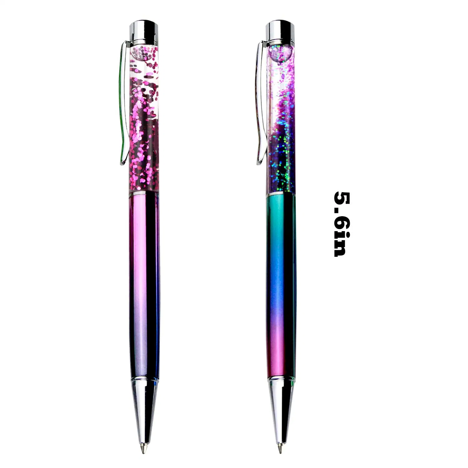 Metal Ballpoint Pens Metal Ball Pens Floating Glitter Dynamic Liquid Sand Pen for Office Supplies