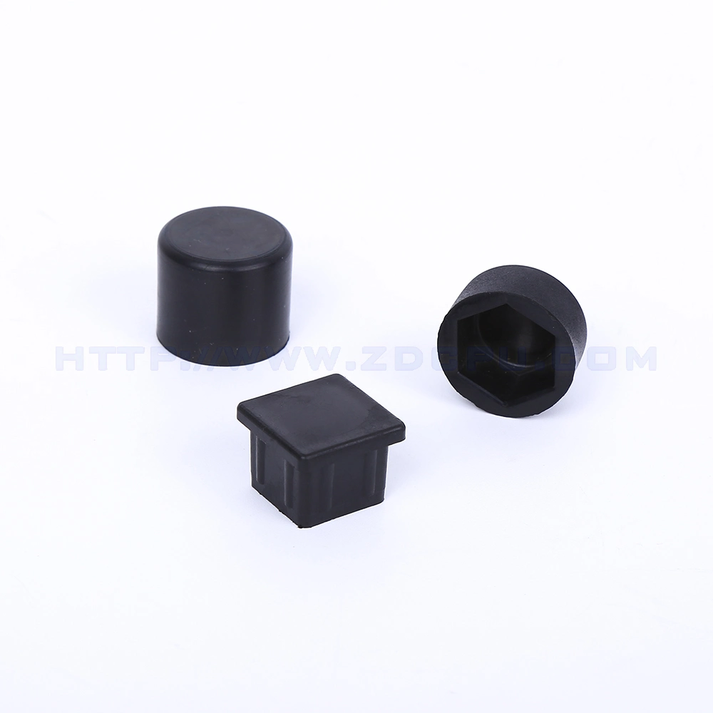 Customized Black Insulative Plastic Rope Caps for Screw Holes / Electrical Wire End Caps