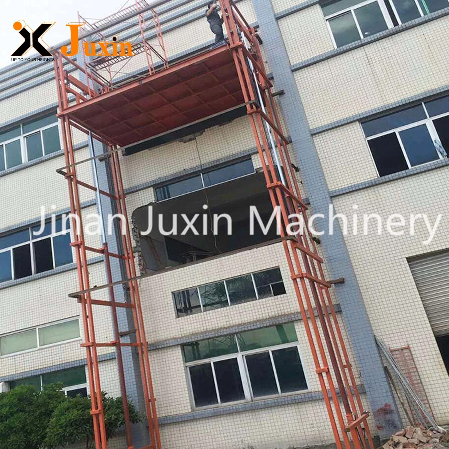 Juxin Industrial Hydraulic Electric Vertical Freight Lift Platform Warehouse Cargo Elevator for Goods