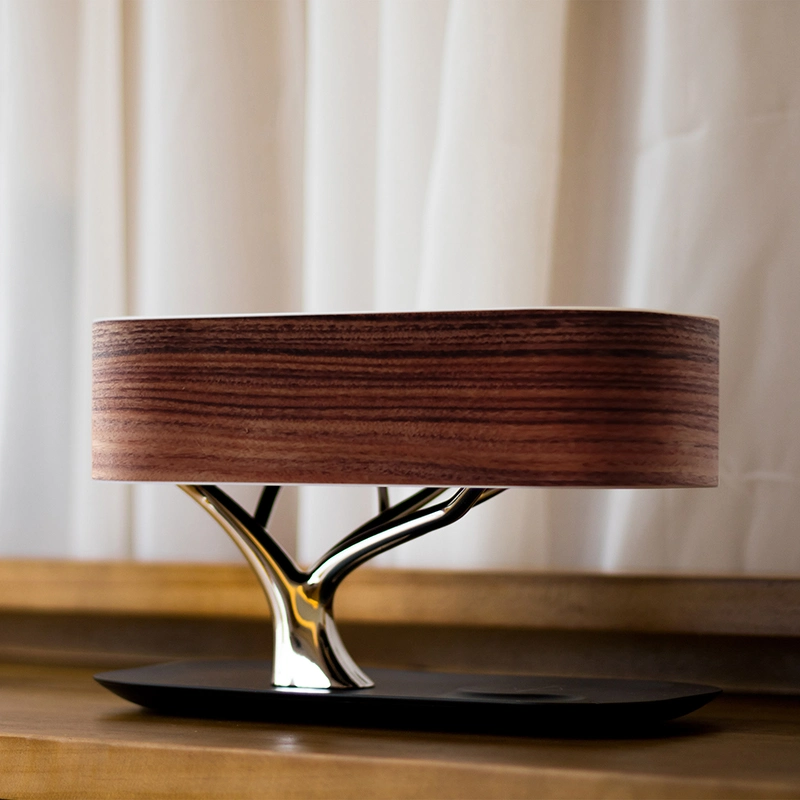 Tree Shape Home Decorative Table Lamp with 15W Wireless Charger and Bluetooth Speaker