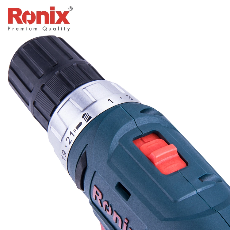 8012 Conjunto Ronix taladro inalámbrico taladro eléctrico sin escobillas con Kit de cargador rápido Portabrocas sin llave y velocidad variable de la herramienta de reparación de inicio