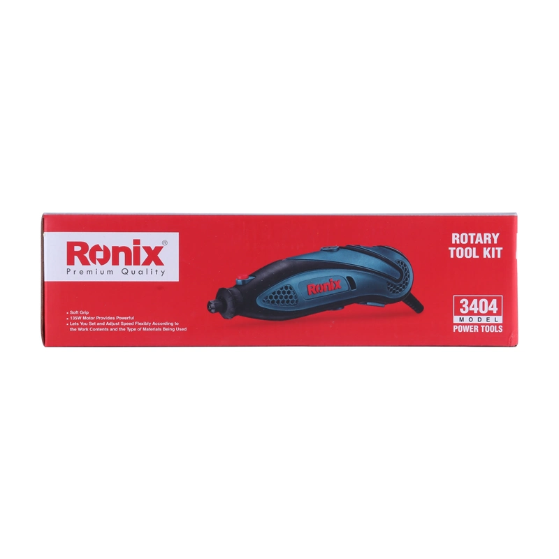 Ronix New Model 3404 سلكي عالي السرعة 3.5 واط 135 واط دوار مجموعة أدوات الثقب الصغير مجموعة أدوات الجلاخة الكهربائية الدوارة