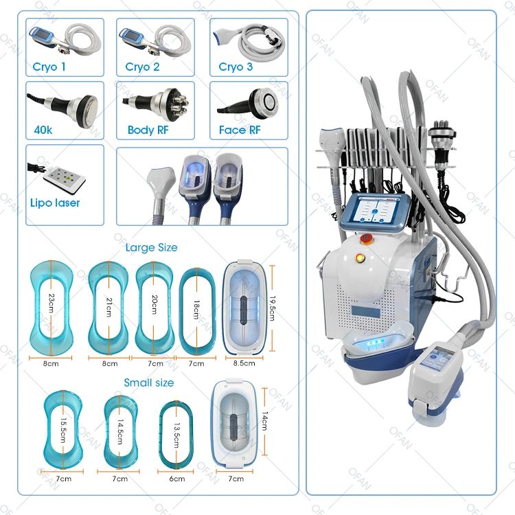 Ofan Cry Cooling Cavitation Weight Loss Slimming Machine Cryo Freeze Fat Freezing Equipment Cryolipolyse