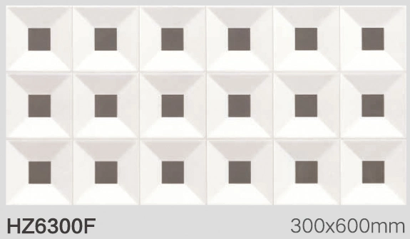 Discount Kitchen Tiles 300X600mm Ceramic 3D Mold Surface Wall Tile White Color