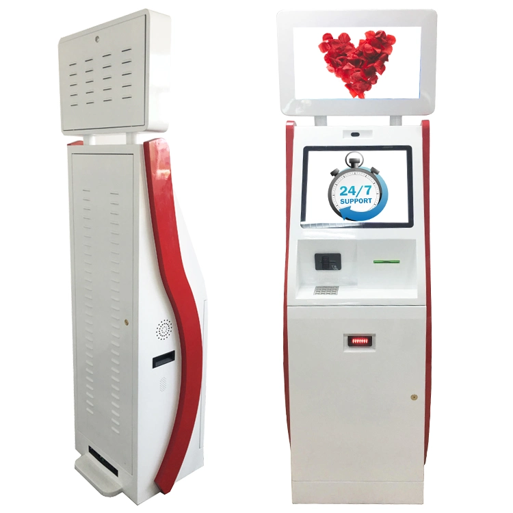 Free Standing Self Service Dual Touch Screen Payment Kiosk with Printer Thermal