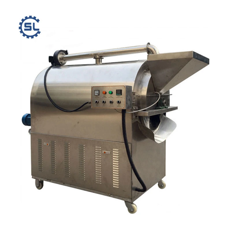 Automatic 100kg/H Groundnut Processing Pine Nut Roaster Sunflower Seeds Roasting Machine