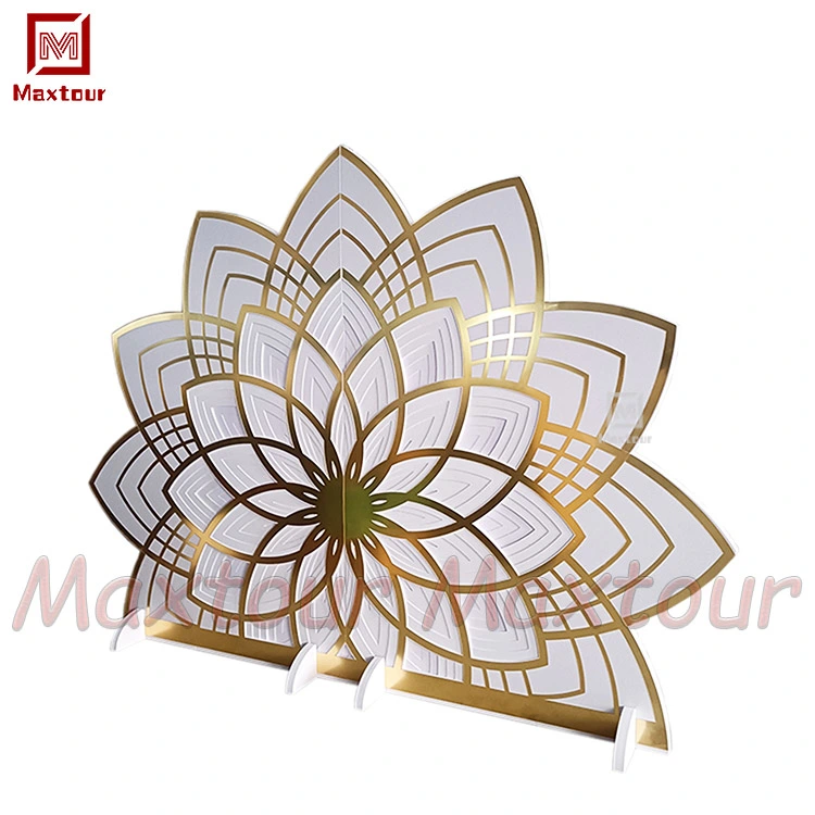 Factory Price Wedding Events Mesh Gold Decoration Stage Backdrop Stand for Events