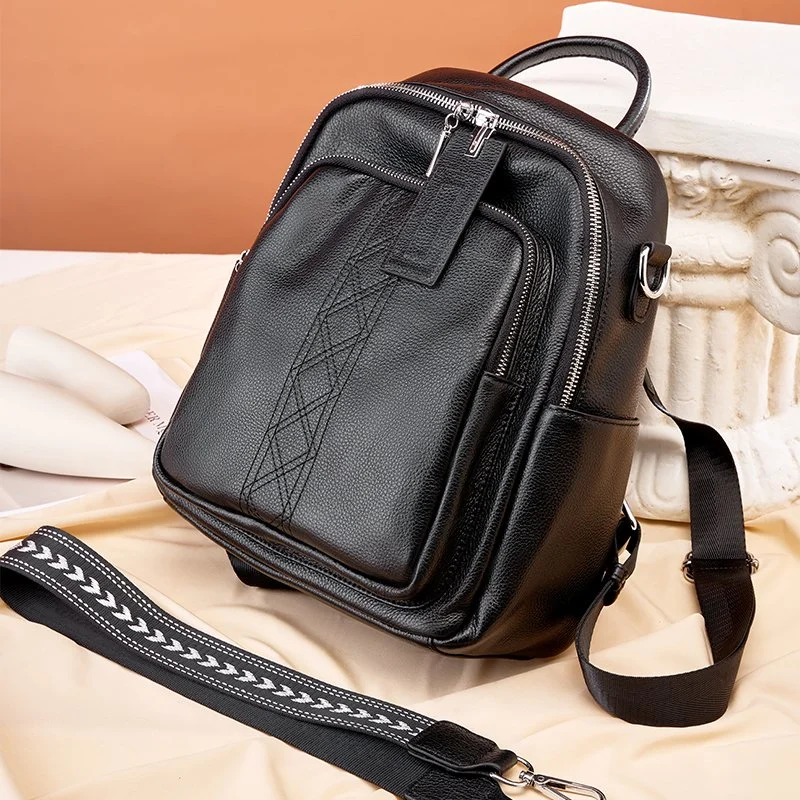 Genuine Leather Backpack Women Travel Bag School Bags Outdoor Backpacks