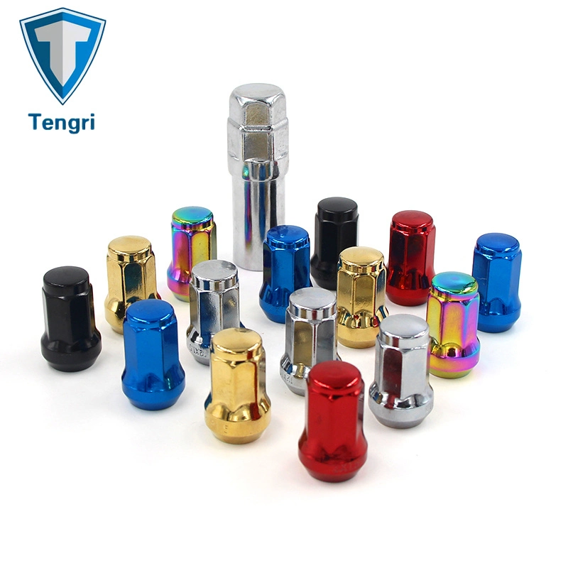 Wholesale Titanium Aluminum Wheel Lug Nuts Wheel Hub Hexagon Nut Car Nut Lock Nut Modified Bolt and Nut Racing Lug Nut Tyre Nut for Automobile Tire Accessories