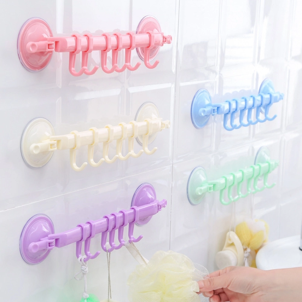 Bathroom Plastic Hanging Hooks Hanger Rack Ci24349