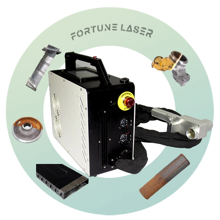 50W Mini Air Cooling Fiber Laser Cleaning Machine Backpack 50 Watt Pulsed Fiber Laser Cleaner