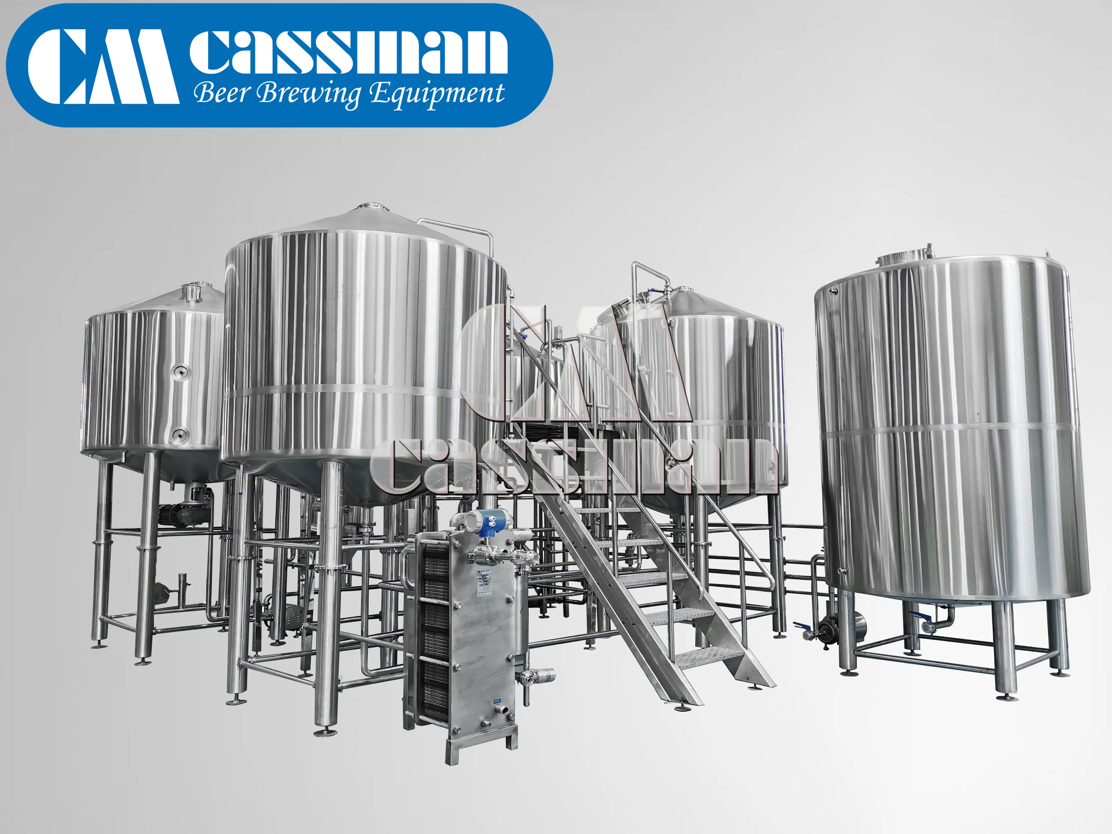 500L combinado de 2 vasos de vapor de Brewhouse Calefo de cerveza Microwery Brewing Equipment