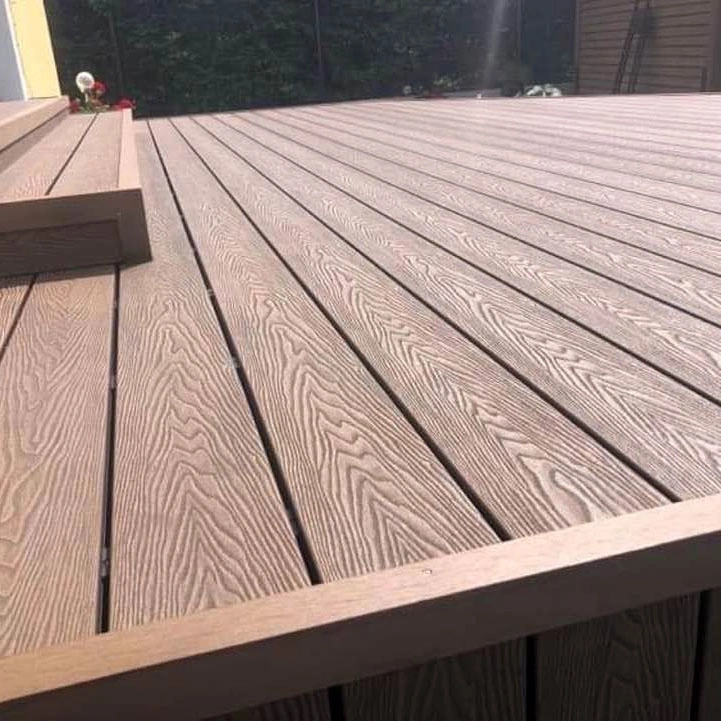 Factory Direct Price Outdoor WPC Wood Plastic Composite Decking High-Quality 3D Embossing Engineered Woodgrain Floor Decking Board