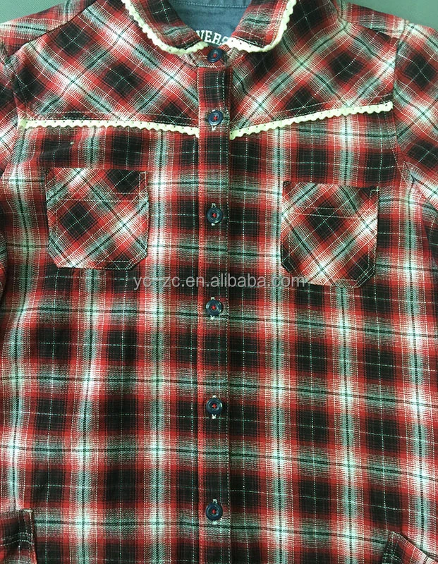 La grasa caliente mujer manga larga de encaje Camiseta Plaid Causal sueltos de las mujeres ropa de mujer Top