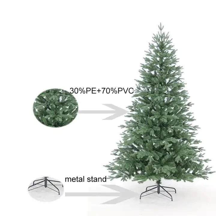 Commercial Customized Wholesale/Supplier Plastic Ornament Artificial Christmas Tree High quality/High cost performance  Green Dense Artificial Christmas Tree