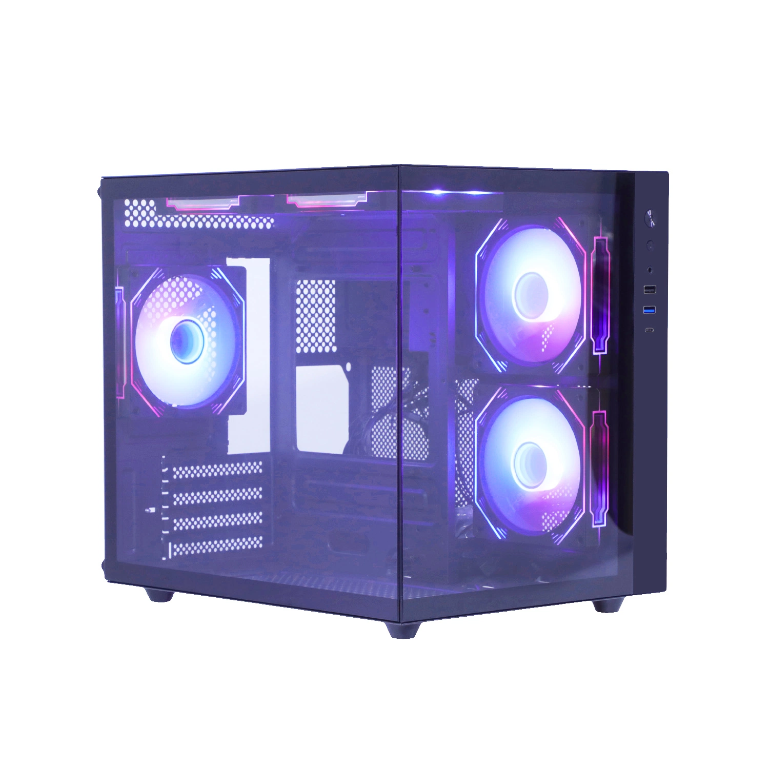 Novo gabinete de jogos Micro-ATX com arrefecedores de moda