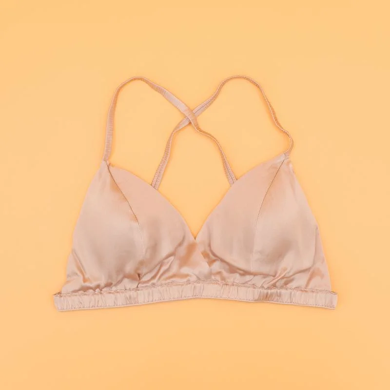 Silk No Rims Ladies Sexy Comfortable No Trace Close Bra