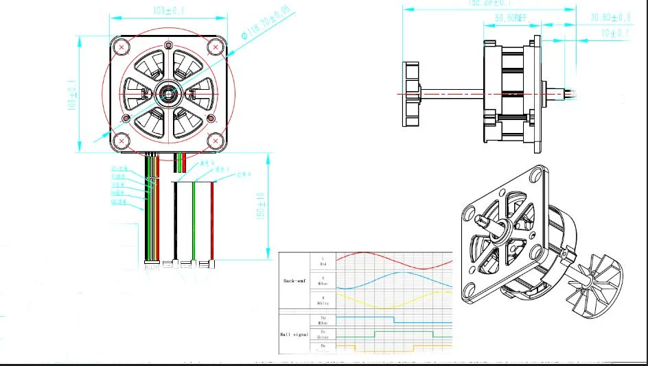 DC 400V BLDC Brushless Motor for Fan High Torque with CE Certificate