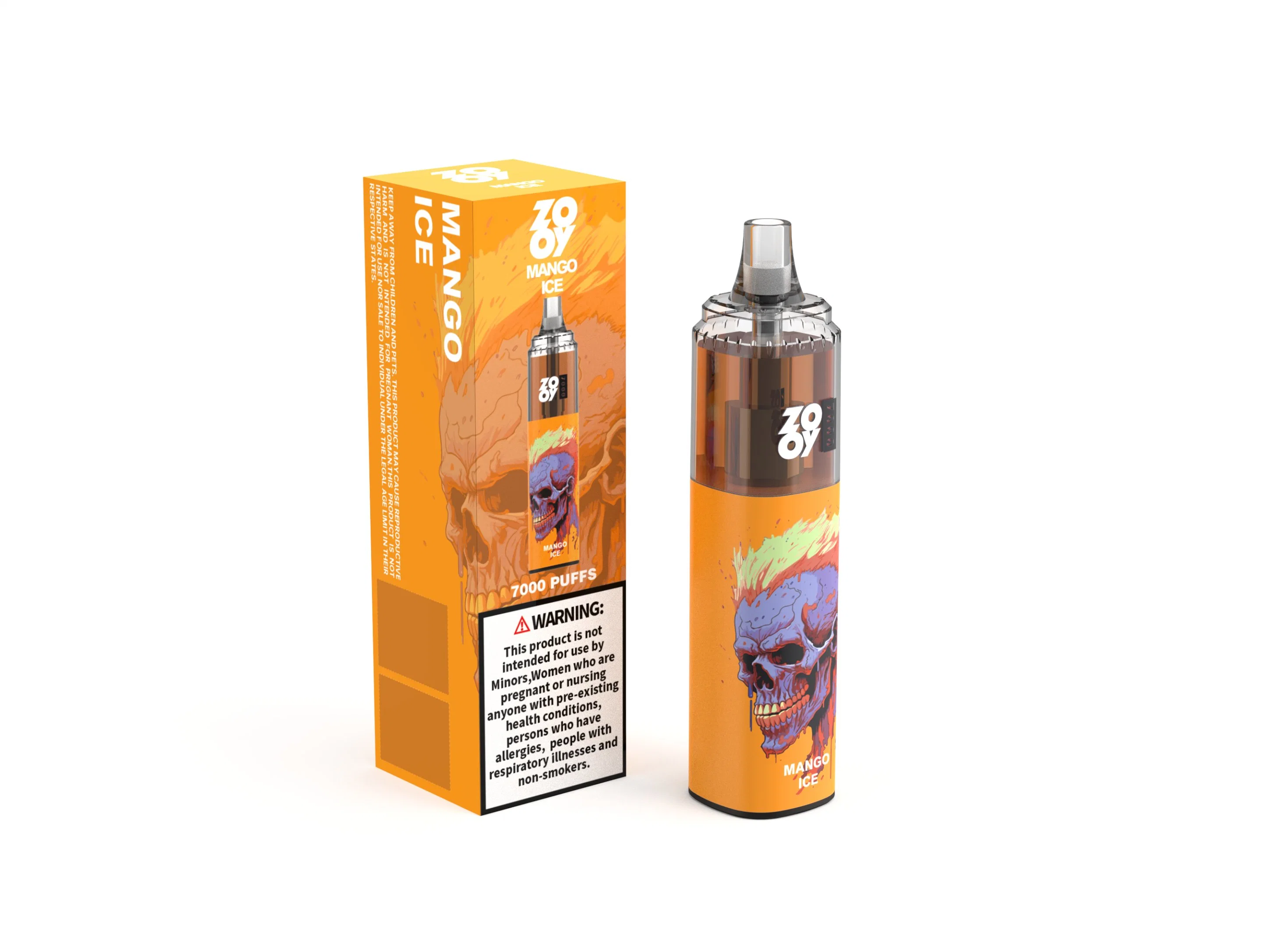 Zooy original Tornado 7000 desechables de bolitas de 5% de la pluma de Vape Nic 6 colores, diseño de la luz de LGB 650mAh de tipo C Batería recargable Mini cigarrillo desechable E