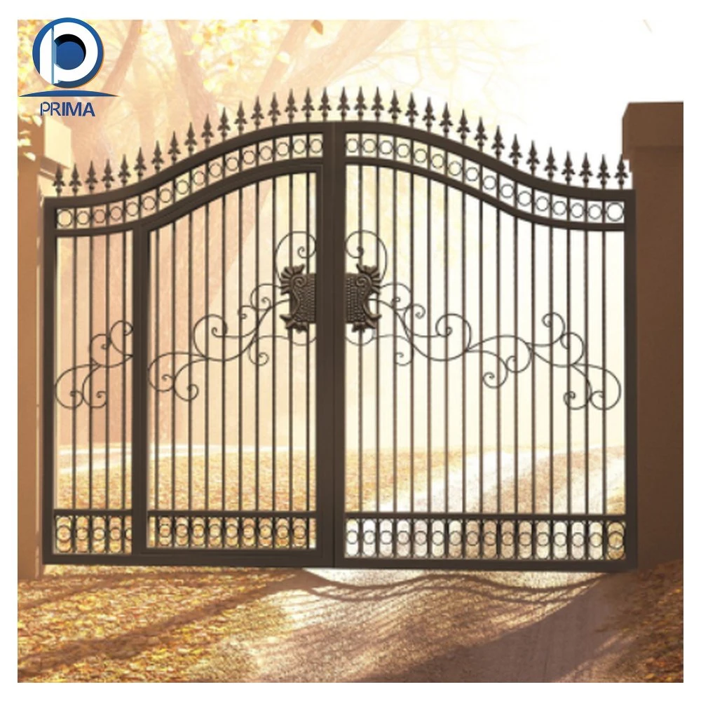 Prima Commercial Wrought Iron Gate External Double Door with Fireproof Perlite