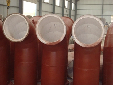 Abrasive Resistant Ceramic Elbow Pipe for Pipeline with High quality/High cost performance 