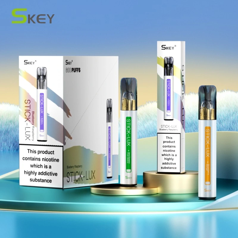 قطعة إيسيل البود الجديدة المرئية التصميم الاتحاد الأوروبي الجملة 1 Vape مبخرة Vape Skey Stick Lux 700 من Vape سعة 2 مل قابلة للاستخدام مرة واحدة مع Tpd مقابل كريستال نيون 800 نفور