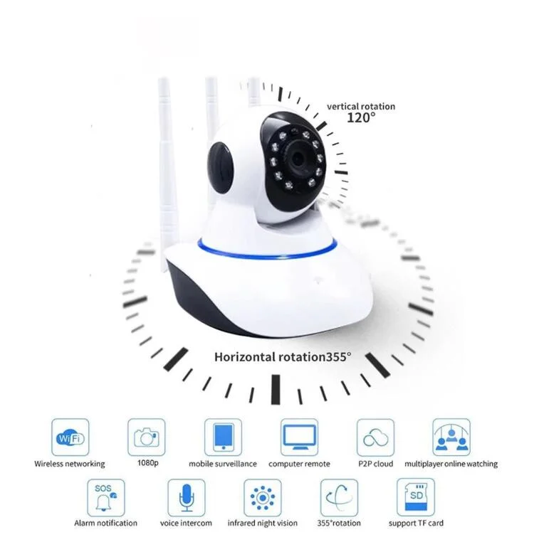 Wireless 720p Smart Robot WiFi Camera Night Vision Security CCTV Camera