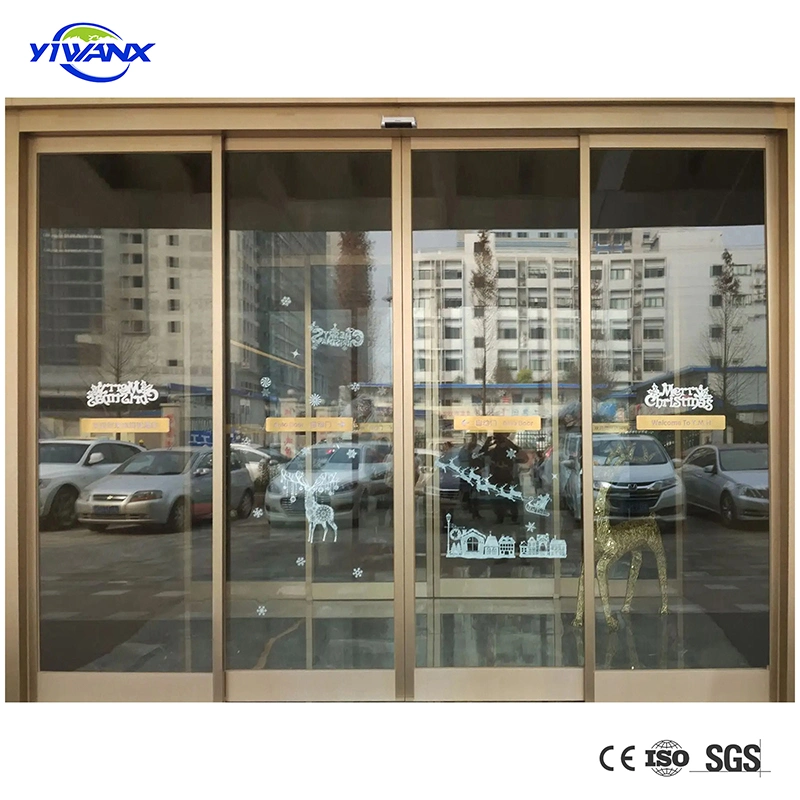 Government Buildings Aluminum Modern Pivoting Automatic Shop Front Sliding Doors