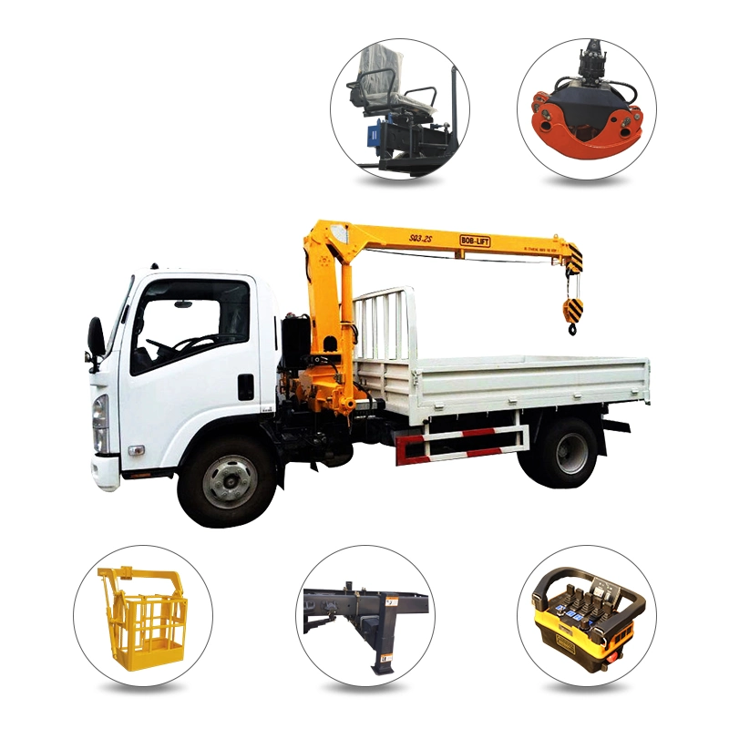 Customized Hydraulic Telescopic Boom Mini Cranes Truck Mounted Cranes 3 Ton in China