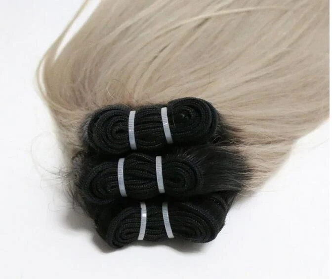 100% Remy silvery Farbe Weft Double Drawn in chinesischem Haar Haarverlängerung für das menschliche Haar Haarverlängerung für das menschliche Haar (AV-TS01)