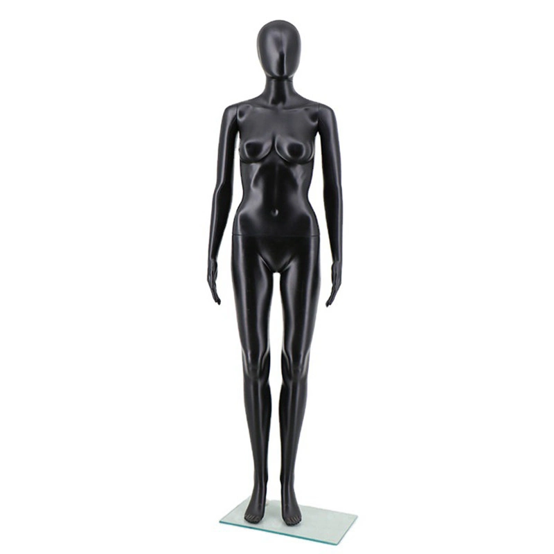 Factory Direct Sale Black Plastic Female Display Clothes Mannequin