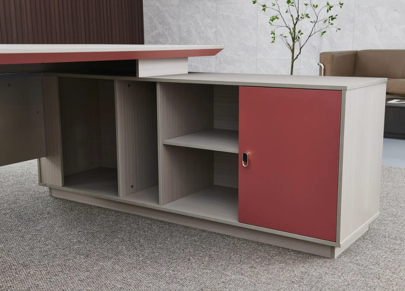 Neue Moderne Büromöbel Neueste Schreibtisch Luxus Bürotisch Designs CEO Executive Desk Manager L geformter MDF-Tisch