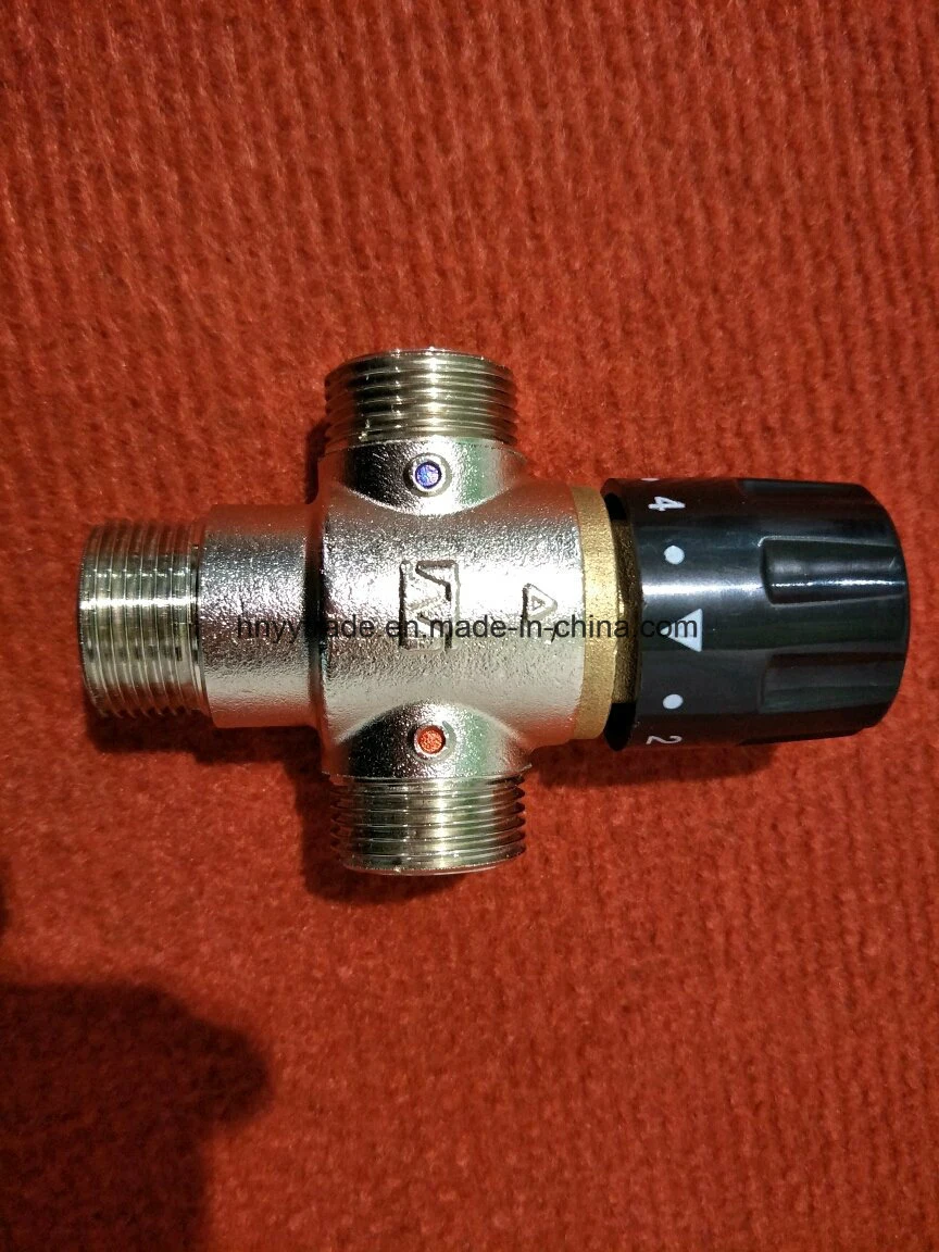 Brass Water Temperature Control Valve Solar Shower Thermostatic Mixing Valve