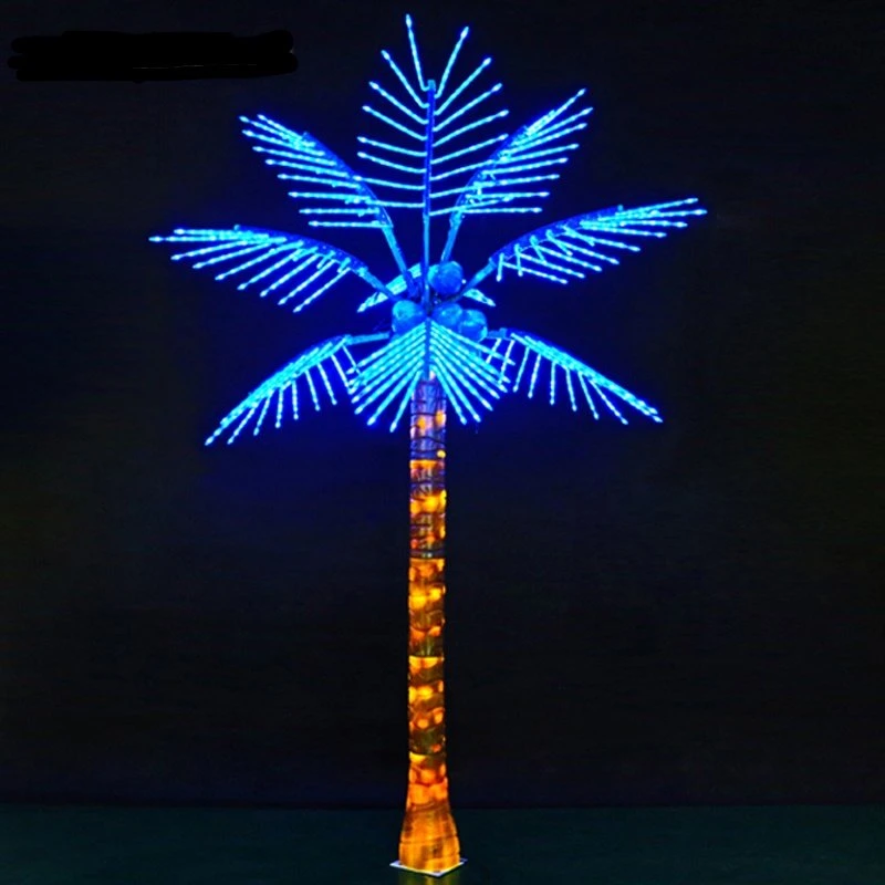 Arbre de palmier artificiel avec lumières LED