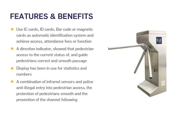 Secure Passage Portals Semi-Automatic Tripod Turnstile