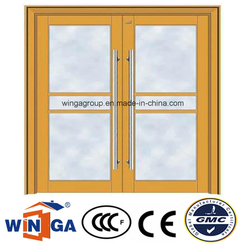 Entry Security Metal Steel Iron Glass Door for Outside (W-GD-30)