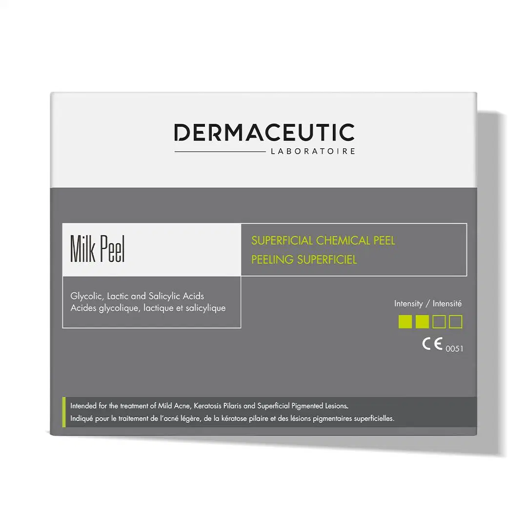 Dermaceutic Milk Peel Body Whitening e Lighten Acne Marks Making A pele brilhante Glutax branqueamento da pele