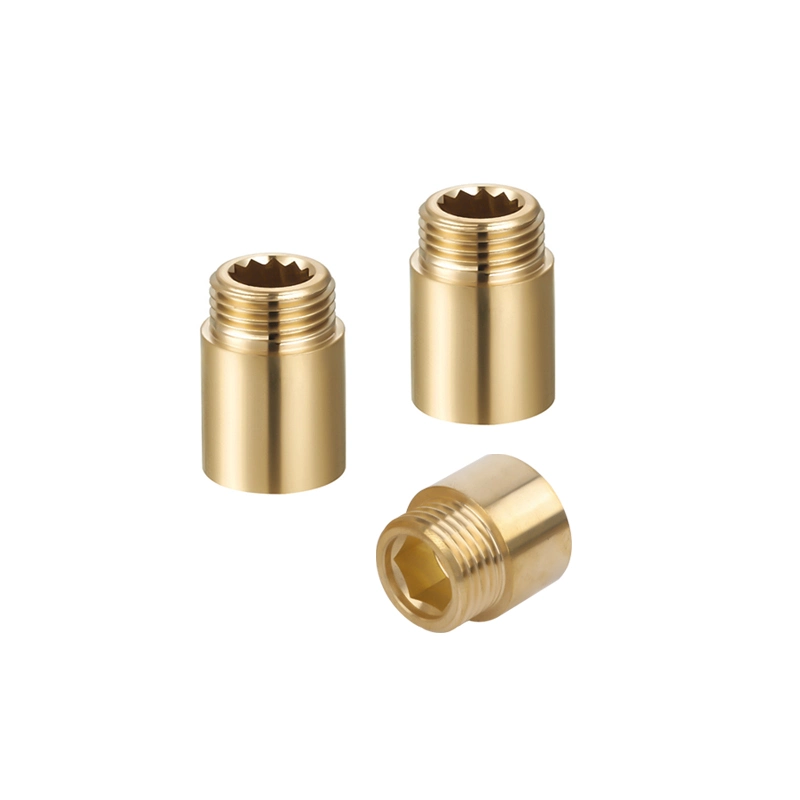 Custom Threaded Forged Hose Straight Nipple Connector Male Brass Extension Nipple Pipe Fitting