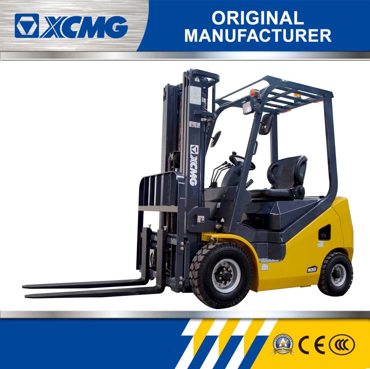 XCMG Carretilla elevadora Diesel de 1.5 ton FD15t con baja Maintence