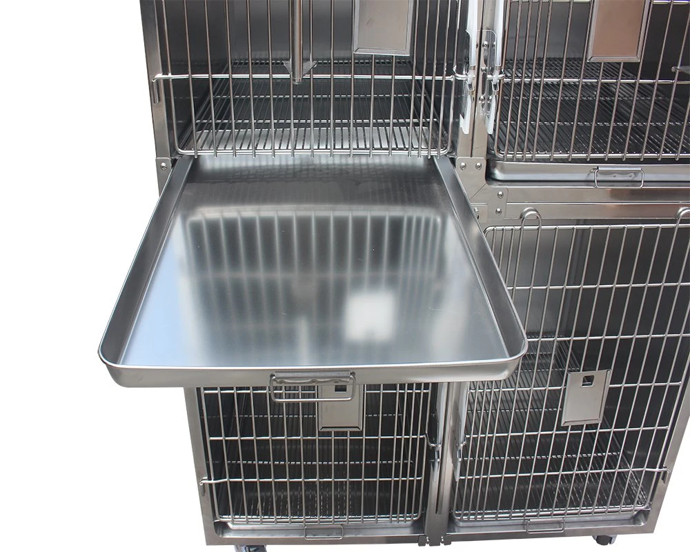 Vet Clinic Hot Sales Chinese Manufacturer Wholesale/Supplier 304 Stainless Steel Pet Cage Portable