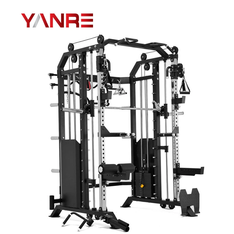 Wholesale New Design Home Use Multi Functional Trainer Gym Fitness Equipment 3 in 1 Combo Power Rack with Smith Machine