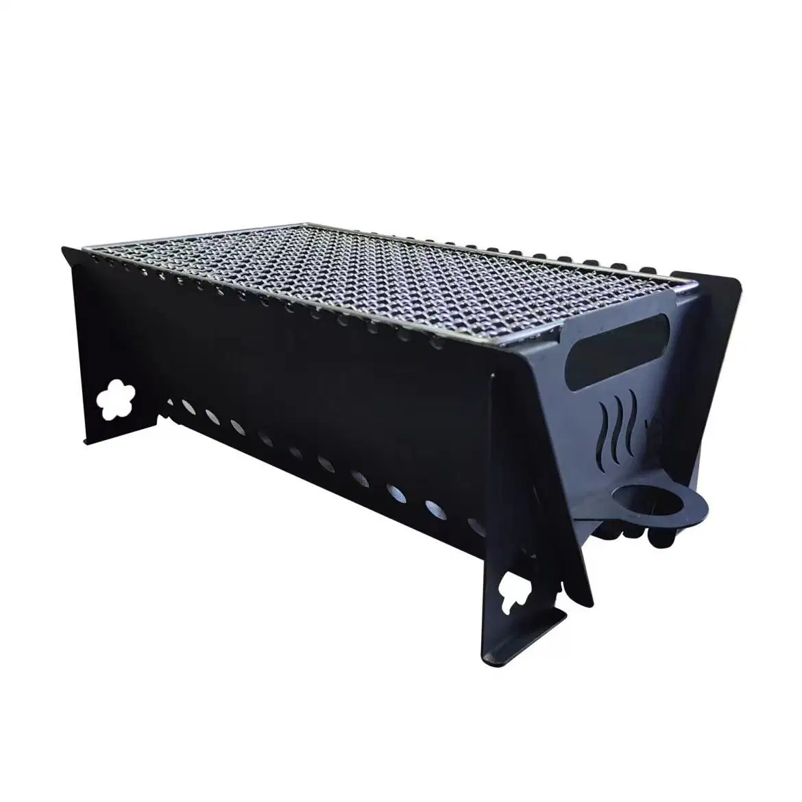 Churrasco Portátil Folding Charcoal BBQ, que permite guardar espaços exteriores e dobráveis