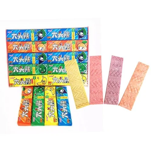 Fruto de la fábrica China Chewy Gum tatuaje Sticker dulces