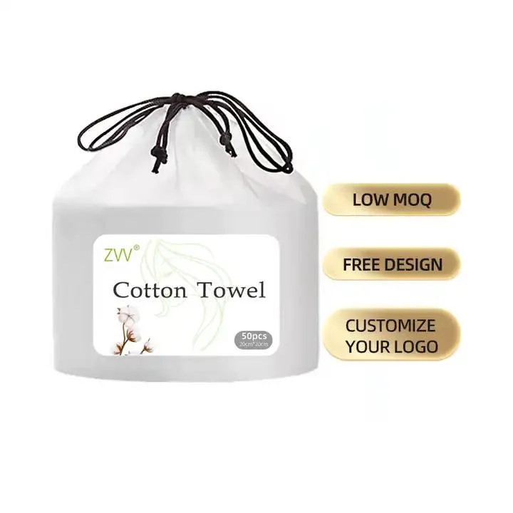 Disposable Cotton Towels Low MOQ Roll Cotton Tissue Paper Facial Roll Cleansing Makeup Disposable Cotton Tissue