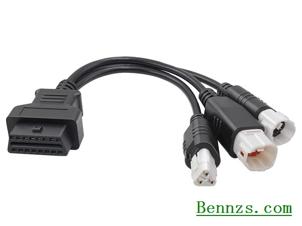 Alimentación directamente de fábrica Harley-4-6-Pin a CABLE OBD2 16p de la herramienta de diagnóstico para Moto