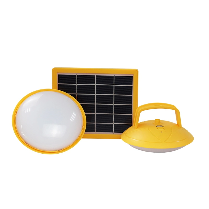 Solar Lantern Portable Indoor and Outdoor Camping Lighting LED Bulb with Mobile Phone Charging